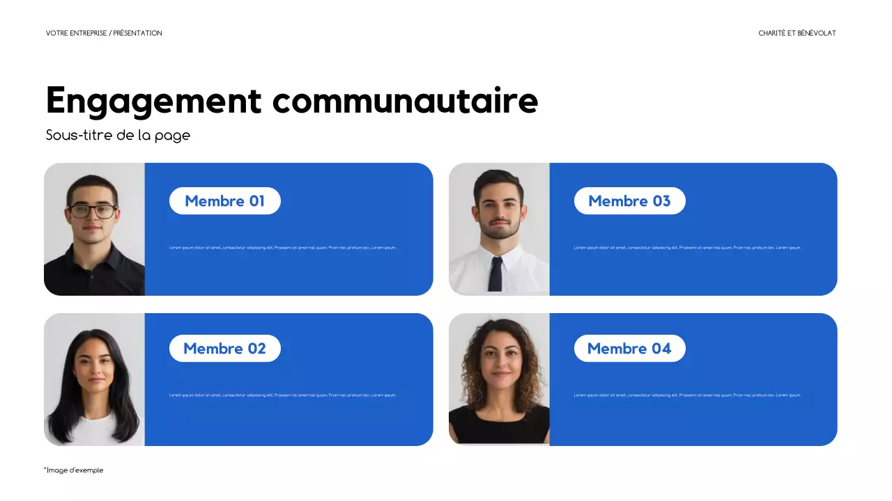 présentation de collecte de fonds moderne et bleue