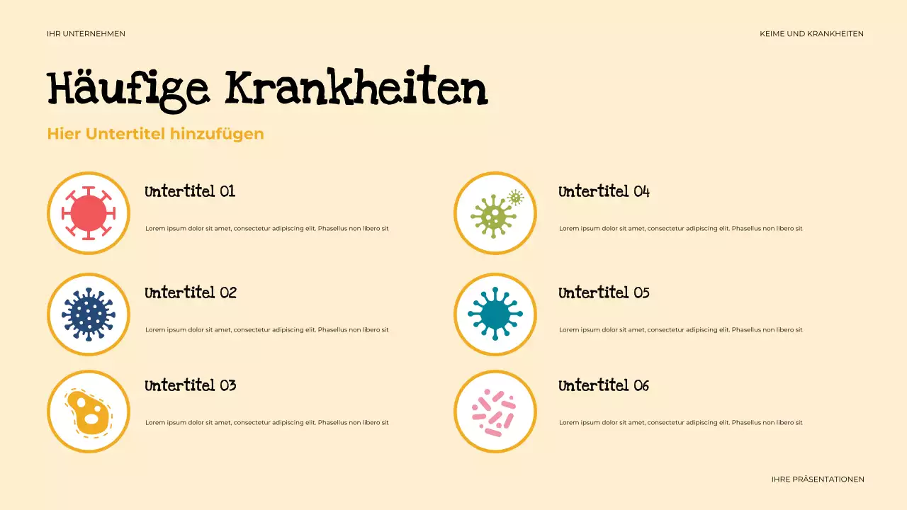 beige einfache Gesundheitspräsentation