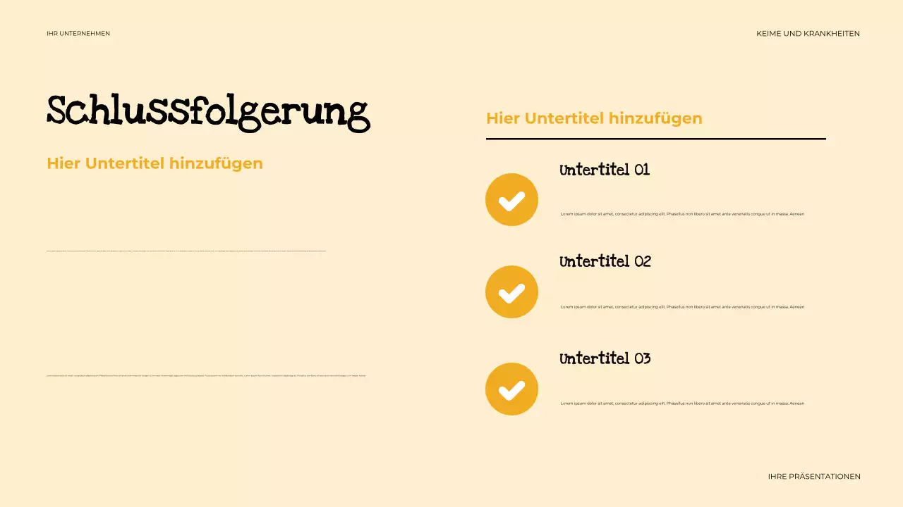 beige einfache Gesundheitspräsentation