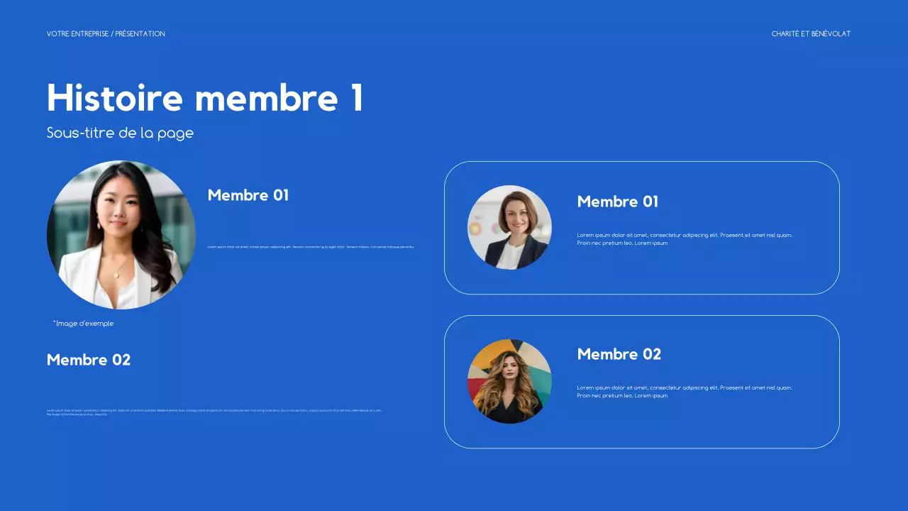 présentation de collecte de fonds moderne et bleue