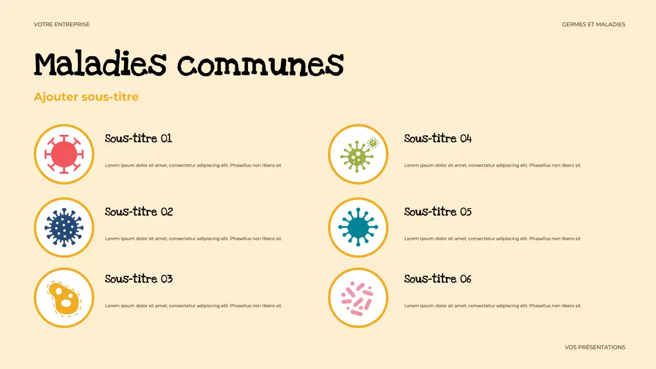 présentation de santé simple et beige