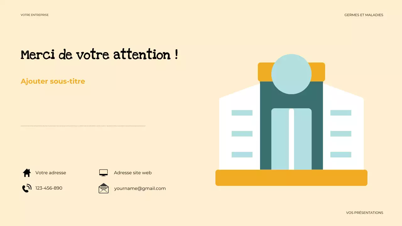 présentation de santé simple et beige