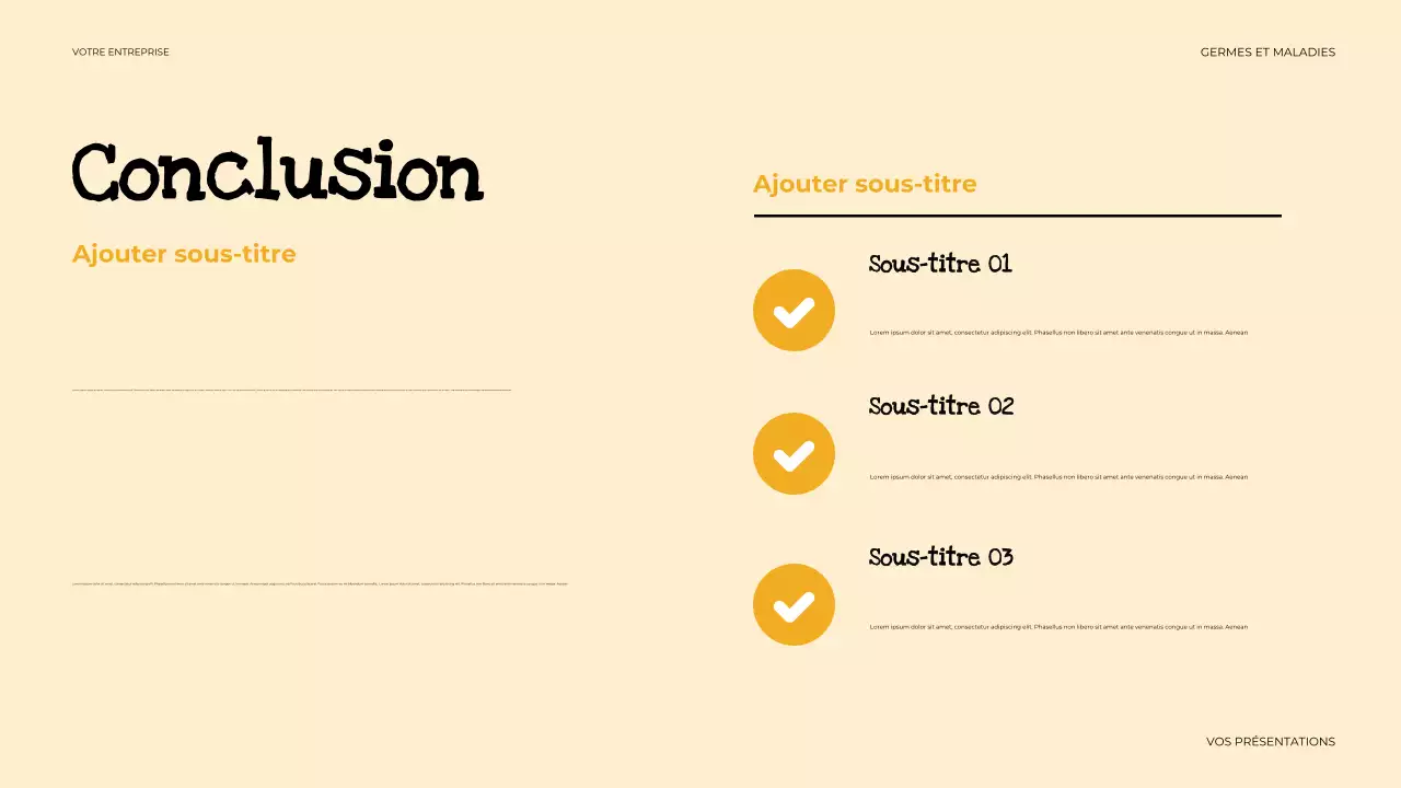 présentation de santé simple et beige