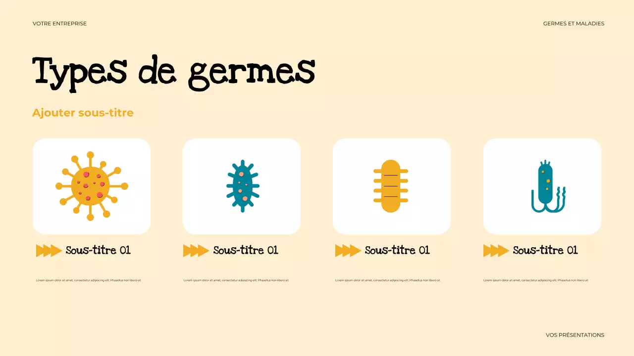 présentation de santé simple et beige