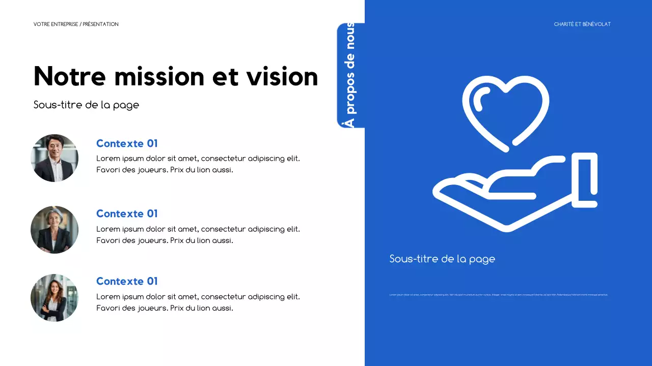 présentation de collecte de fonds moderne et bleue