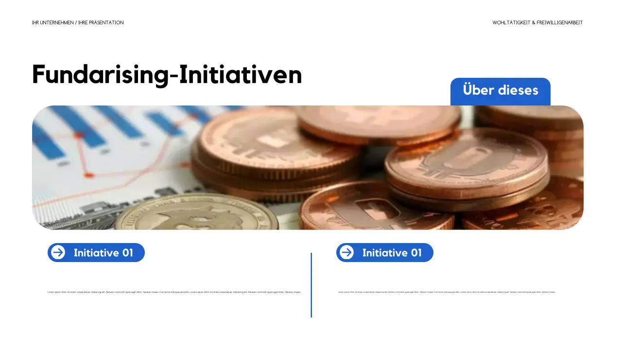 blaue moderne Fundraising-Präsentation