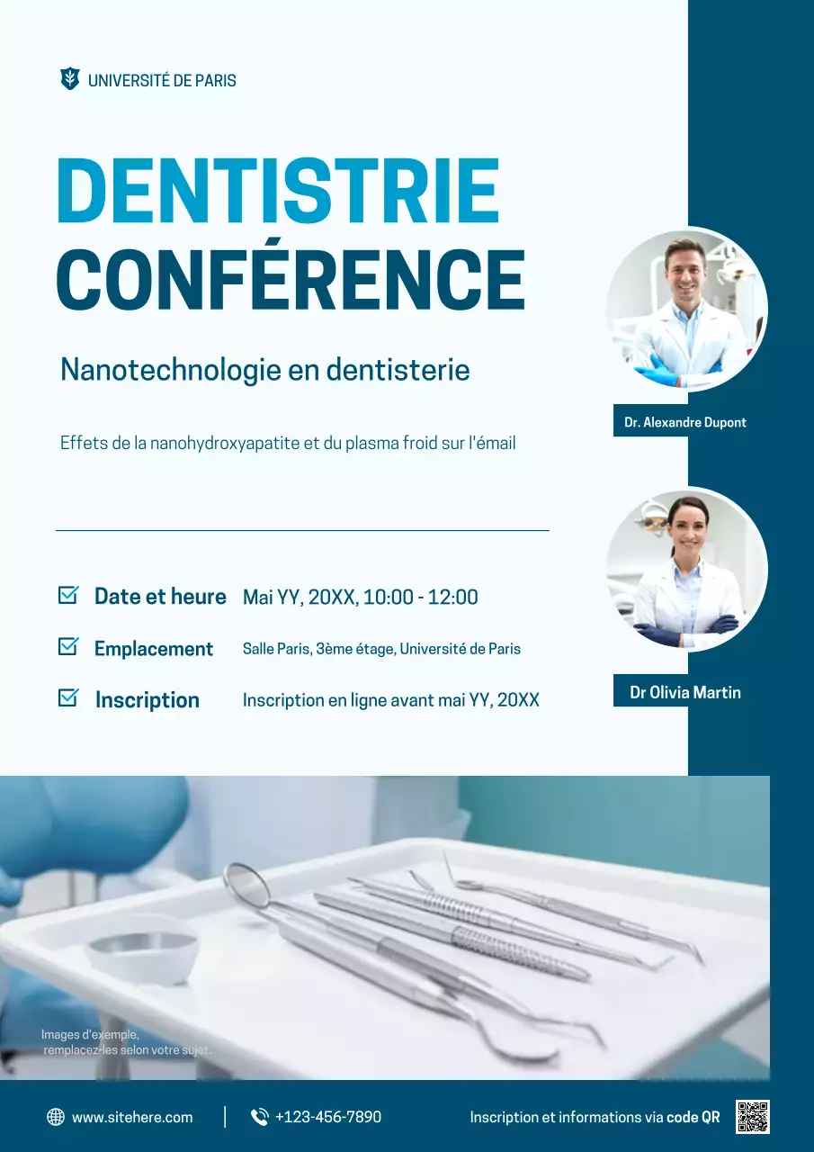 Affiche d'annonce de la conférence Blue Professional Dentistry