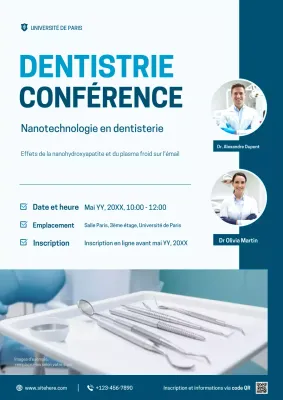 Affiche d'annonce de la conférence Blue Professional Dentistry