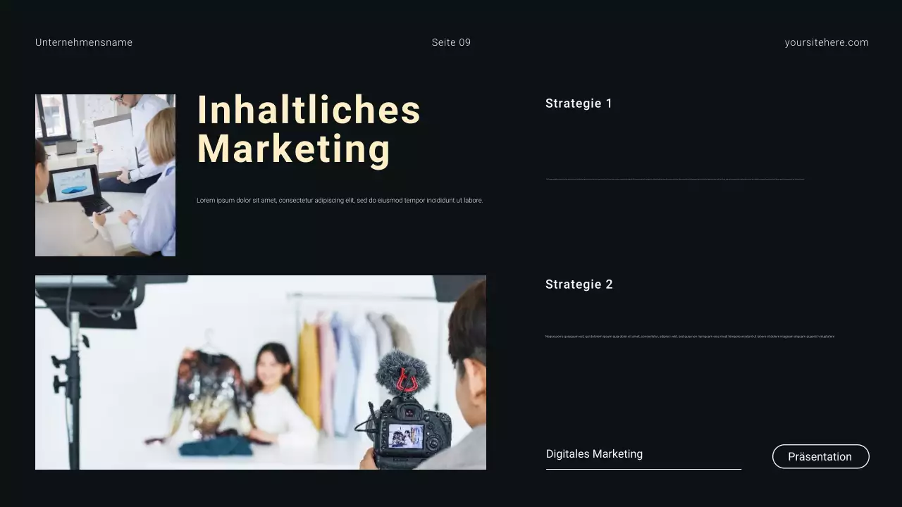 Schwarz-Weiß-Agentur für modernes Minimalismus-Digitalmarketing
