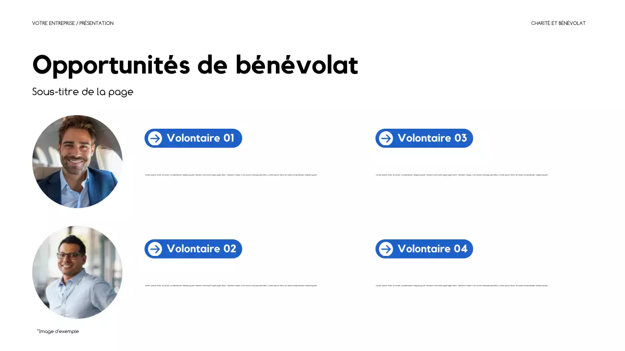 présentation de collecte de fonds moderne et bleue