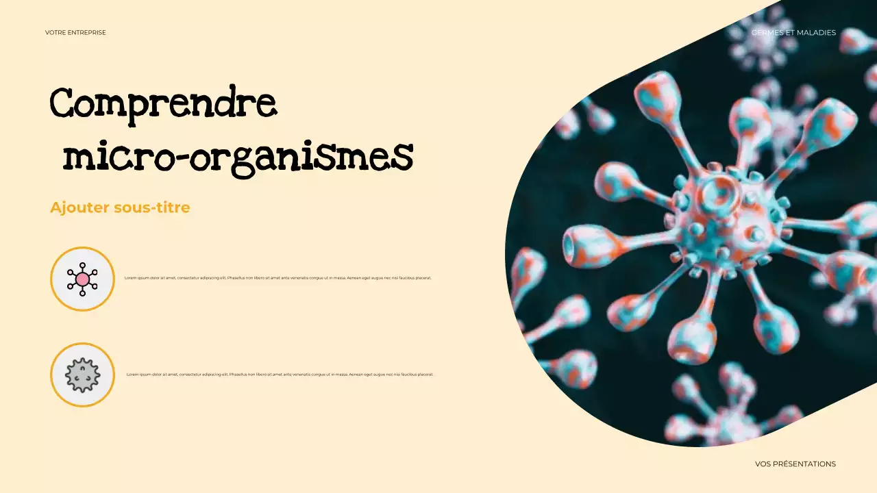 présentation de santé simple et beige