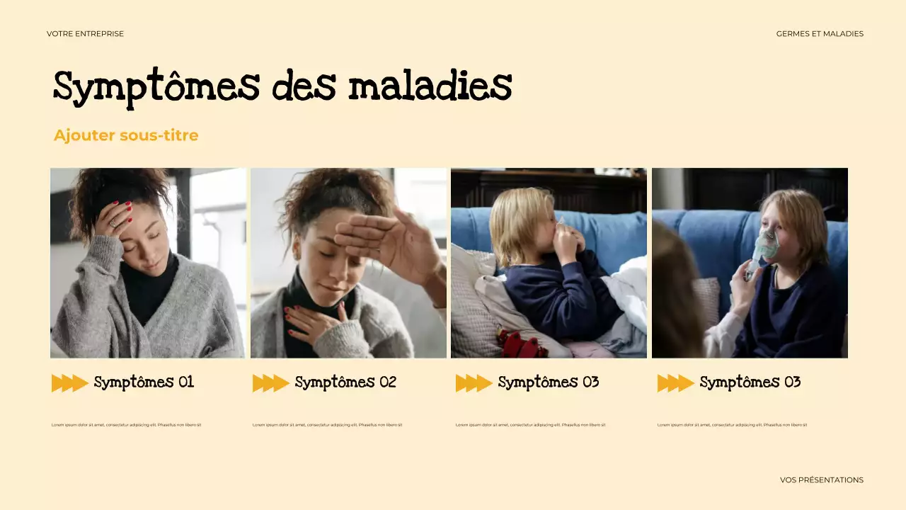 présentation de santé simple et beige