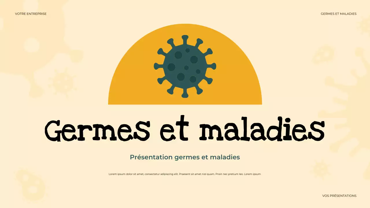 présentation de santé simple et beige