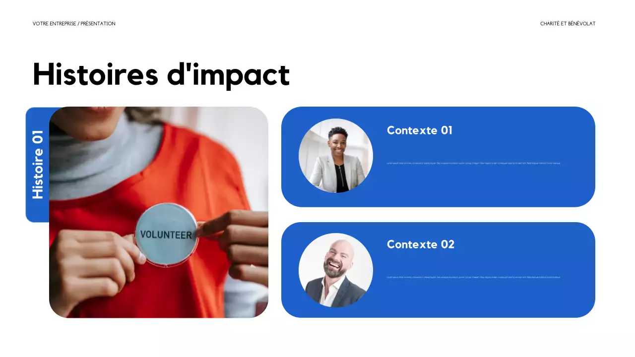 présentation de collecte de fonds moderne et bleue