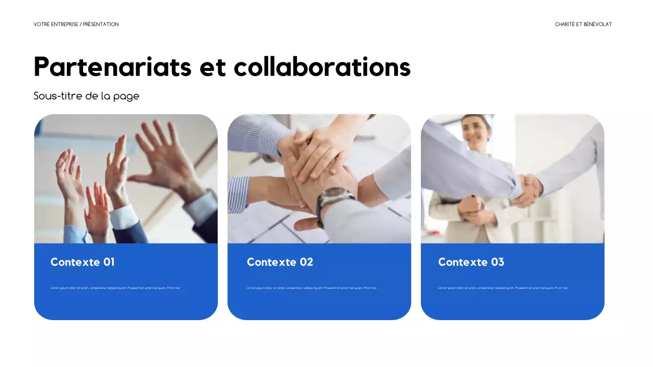 présentation de collecte de fonds moderne et bleue