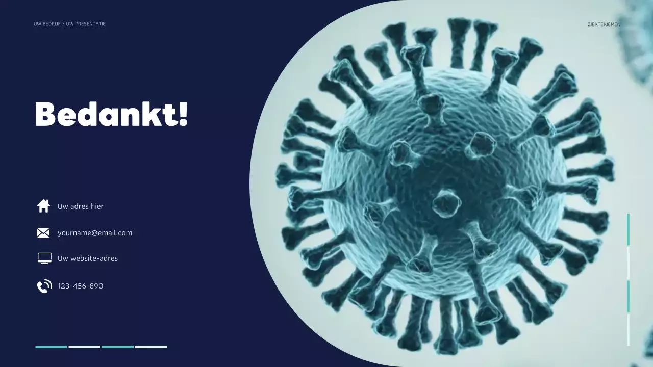 blauwgroene moderne gezondheidspresentatie