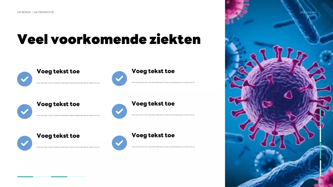 blauwgroene moderne gezondheidspresentatie