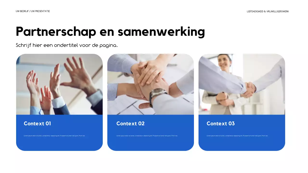 blauwe moderne fondsenwervingspresentatie