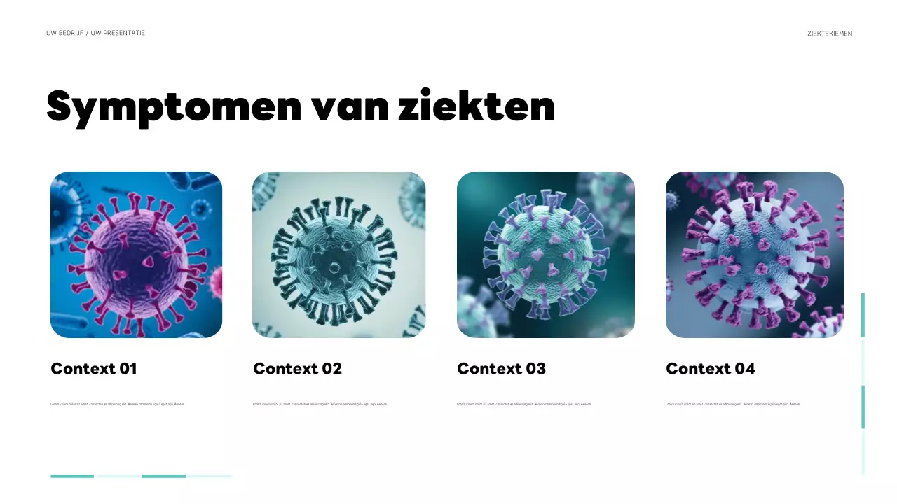 blauwgroene moderne gezondheidspresentatie