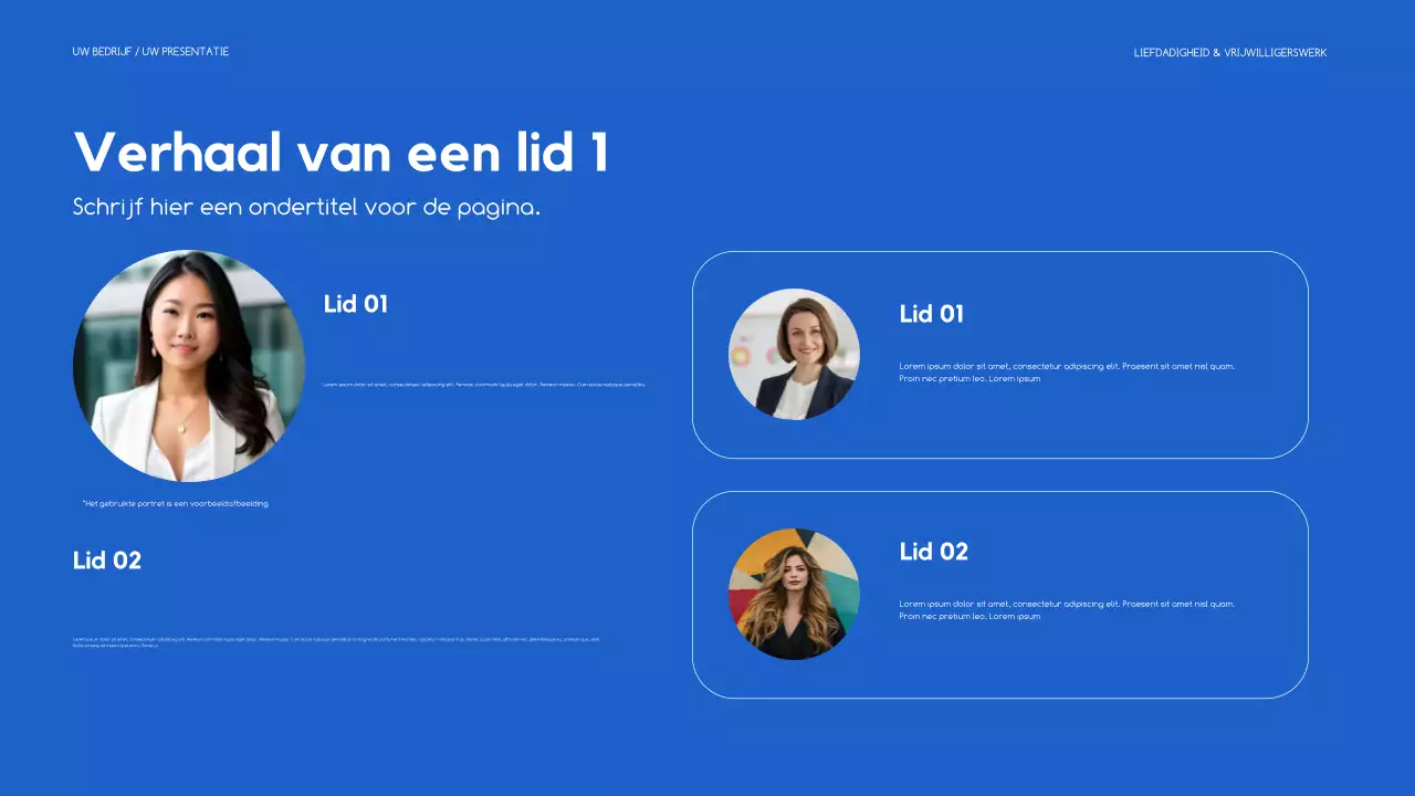 blauwe moderne fondsenwervingspresentatie