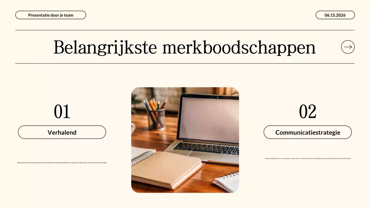 Moderne Neon Beige Content Marketing Strategie Zakelijke Presentatie