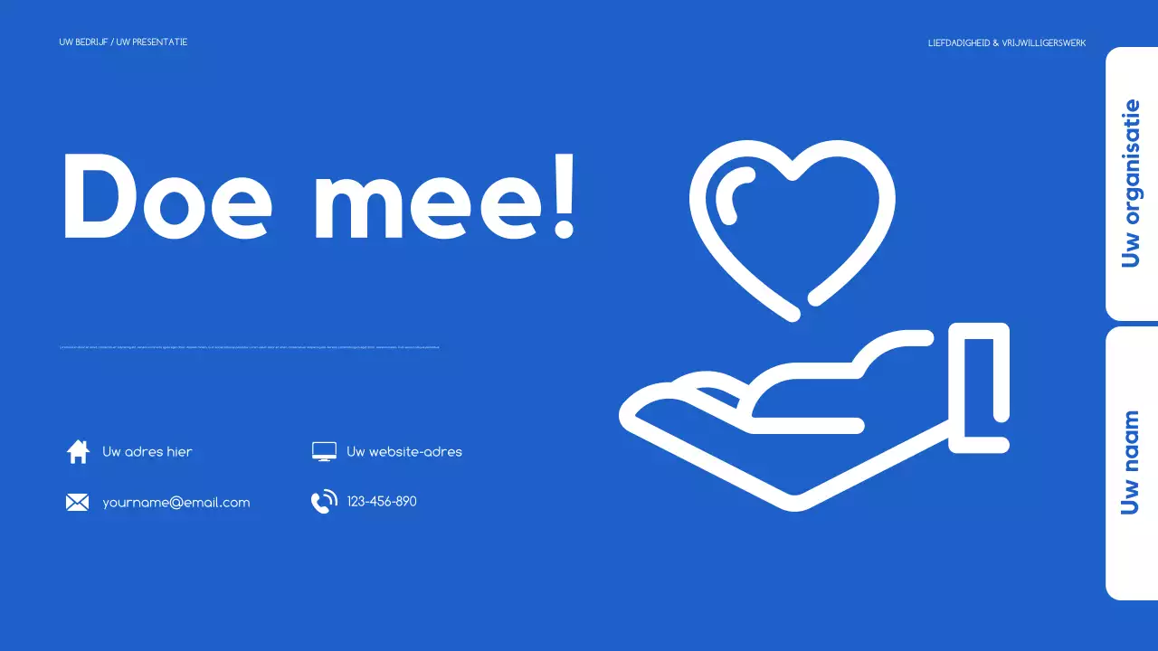 blauwe moderne fondsenwervingspresentatie