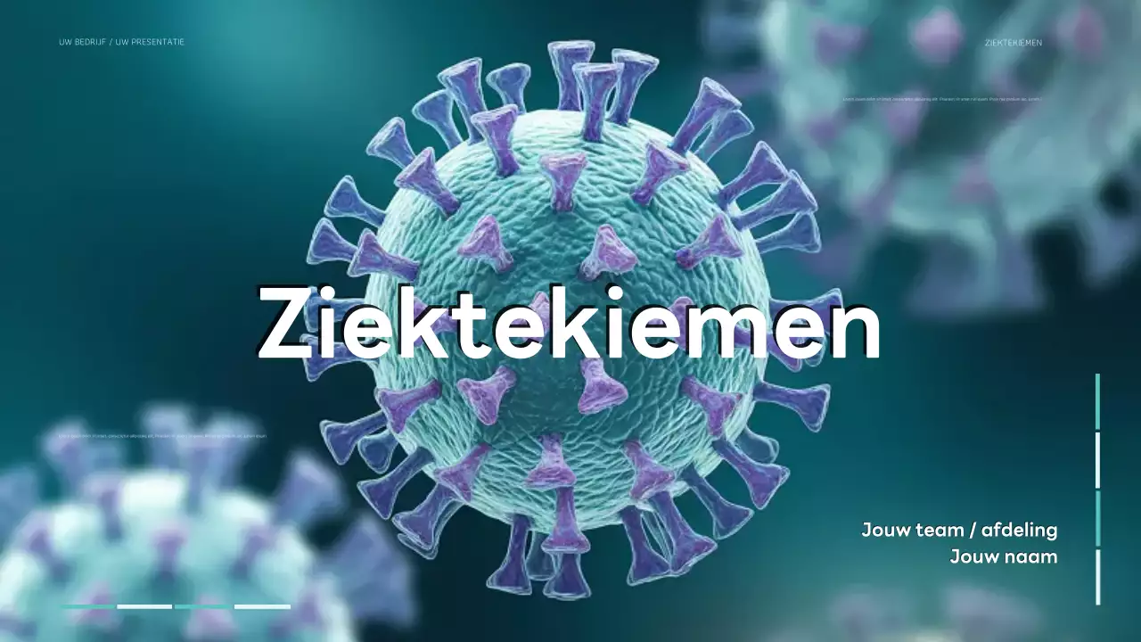 blauwgroene moderne gezondheidspresentatie