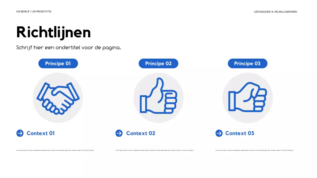 blauwe moderne fondsenwervingspresentatie