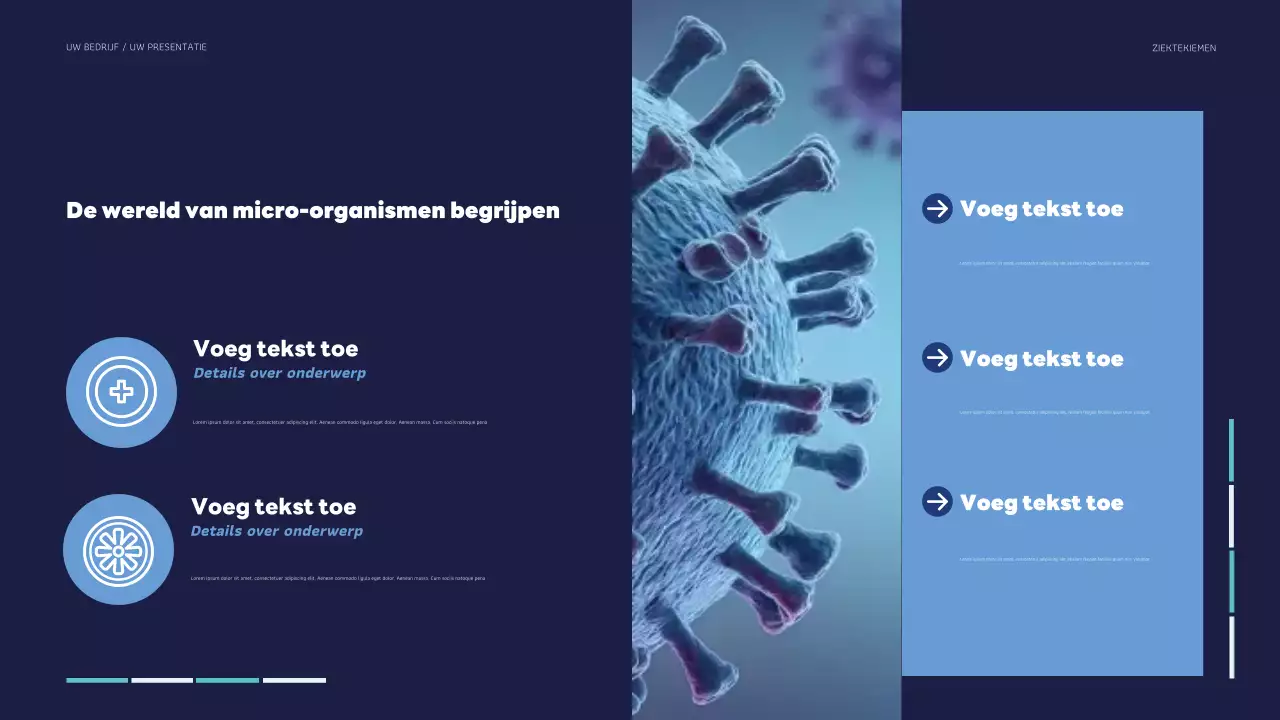 blauwgroene moderne gezondheidspresentatie