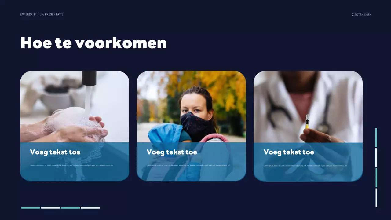 blauwgroene moderne gezondheidspresentatie