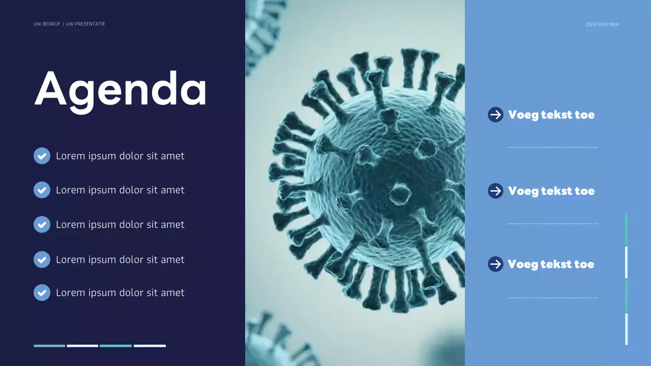 blauwgroene moderne gezondheidspresentatie