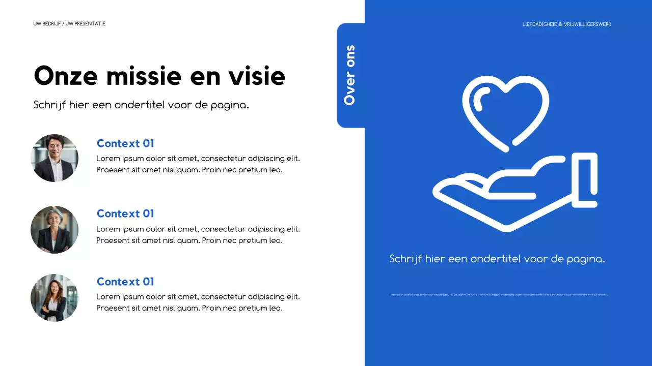 blauwe moderne fondsenwervingspresentatie