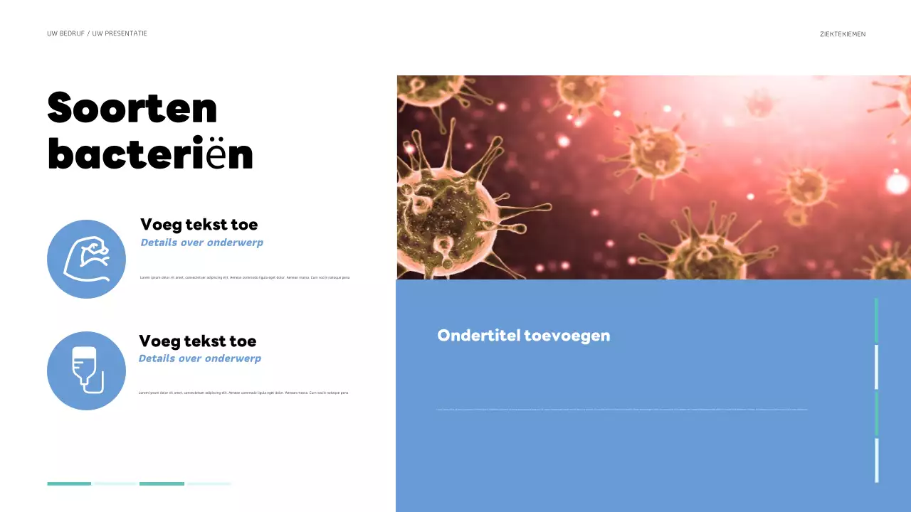 blauwgroene moderne gezondheidspresentatie