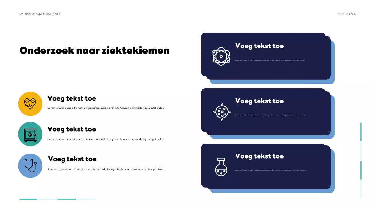 blauwgroene moderne gezondheidspresentatie