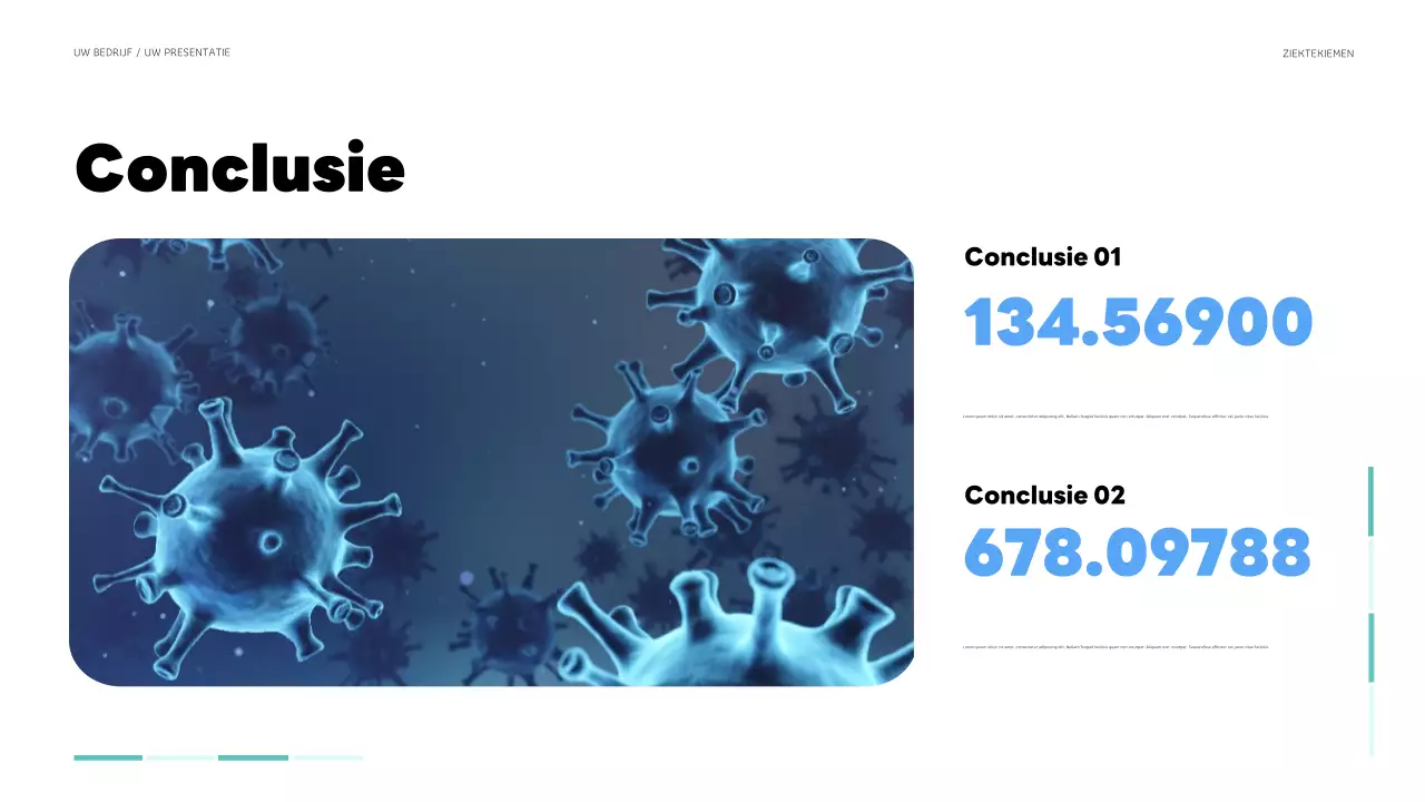 blauwgroene moderne gezondheidspresentatie