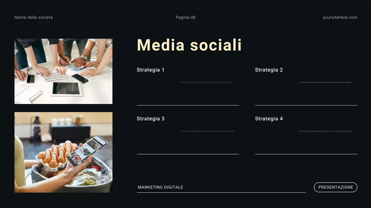 Agenzia di marketing digitale minimalista moderno in bianco e nero