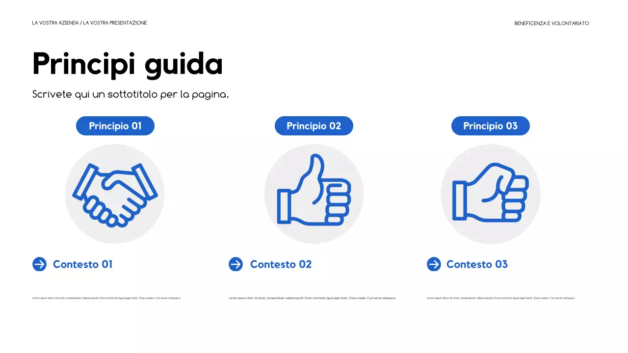 presentazione di raccolta fondi moderna blu