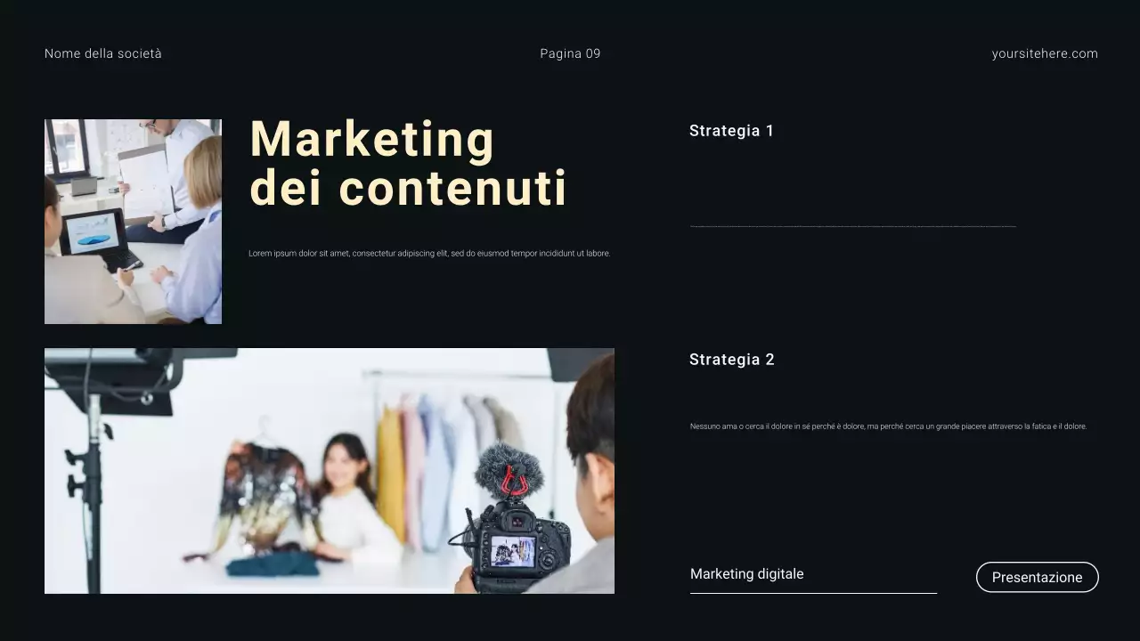 Agenzia di marketing digitale minimalista moderno in bianco e nero