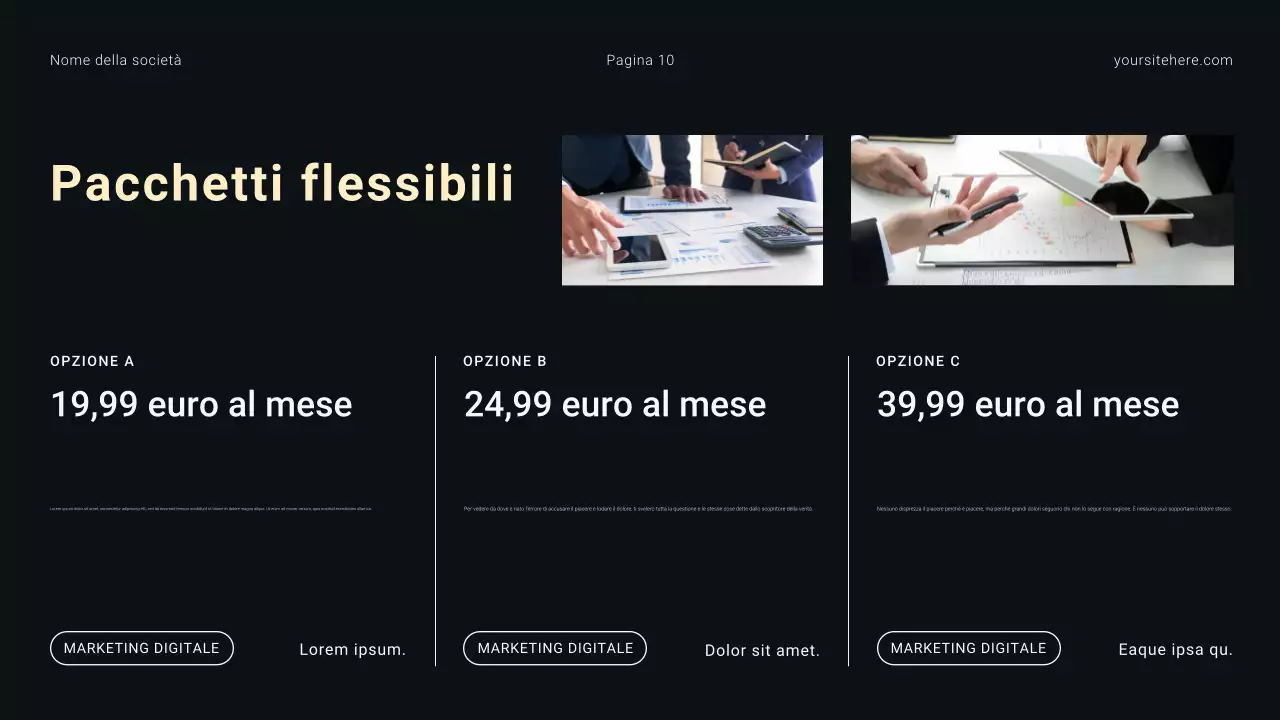 Agenzia di marketing digitale minimalista moderno in bianco e nero