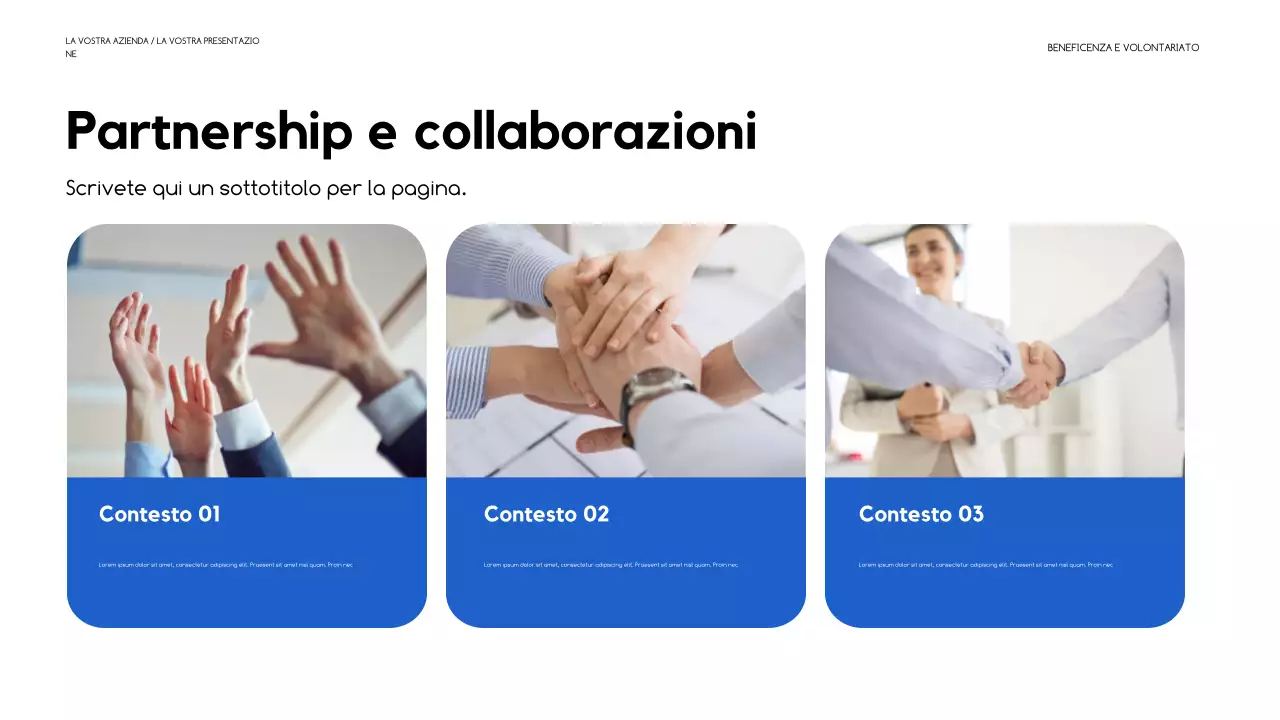 presentazione di raccolta fondi moderna blu