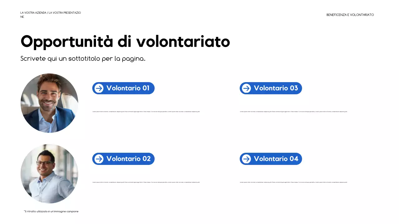 presentazione di raccolta fondi moderna blu