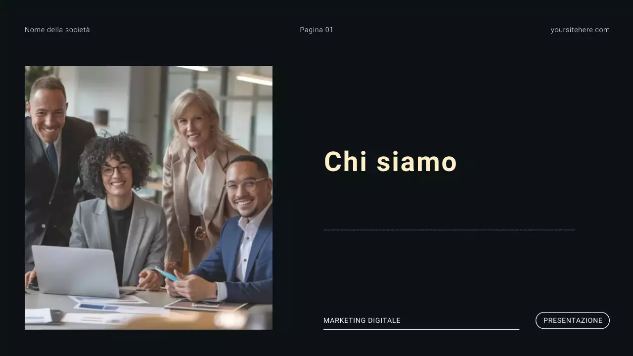 Agenzia di marketing digitale minimalista moderno in bianco e nero