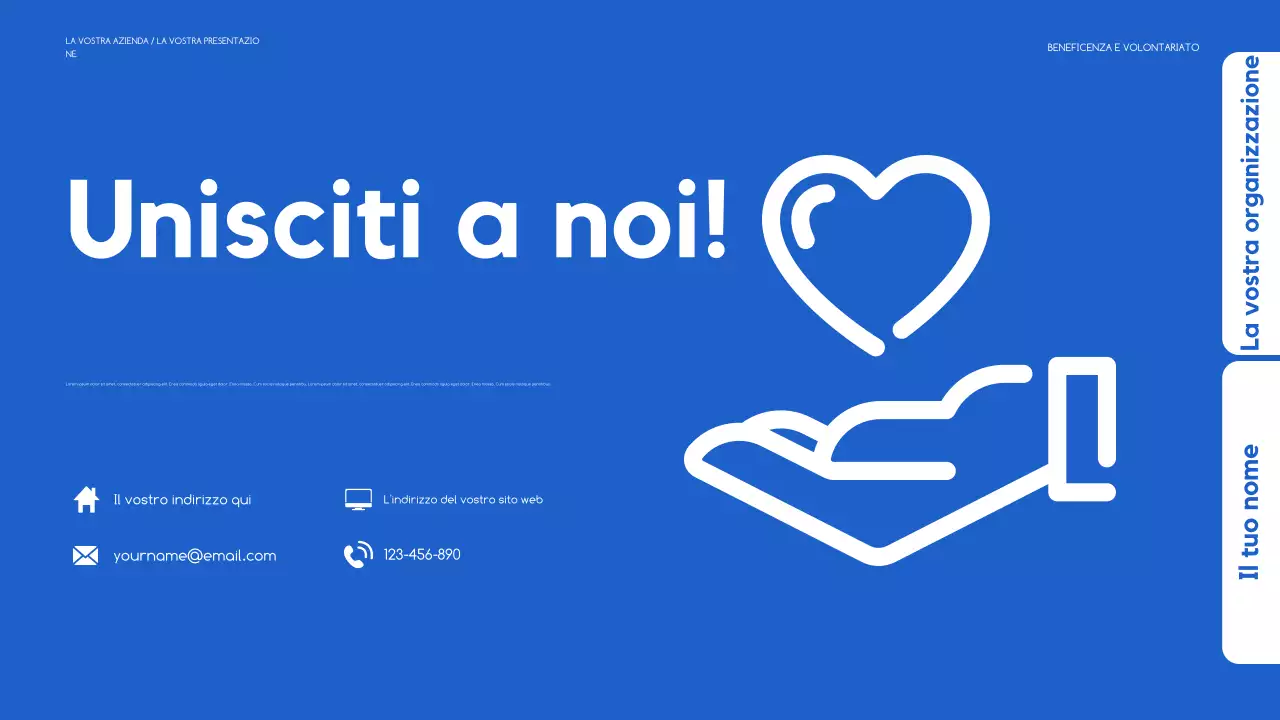 presentazione di raccolta fondi moderna blu