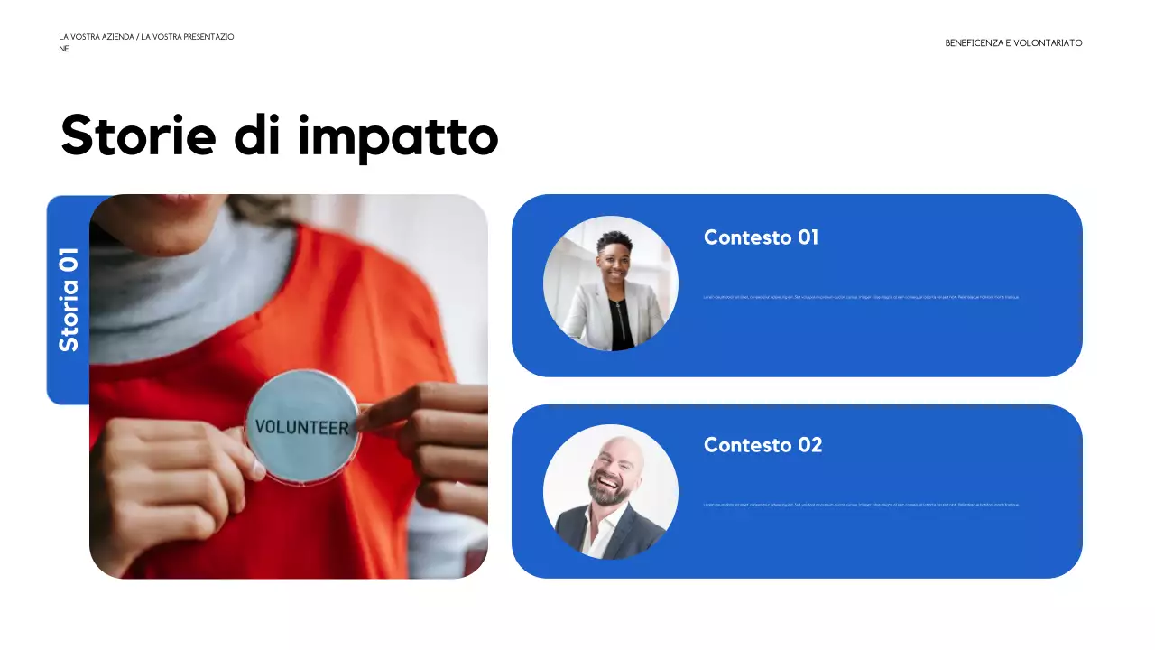 presentazione di raccolta fondi moderna blu