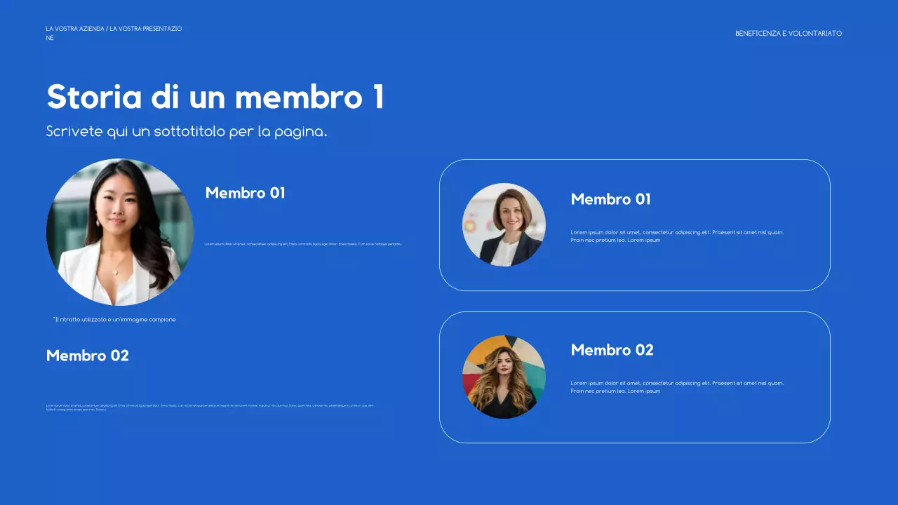 presentazione di raccolta fondi moderna blu