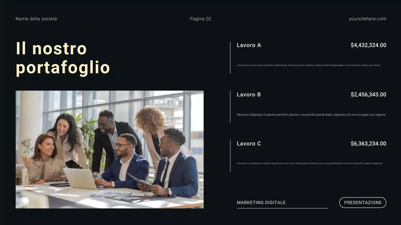 Agenzia di marketing digitale minimalista moderno in bianco e nero