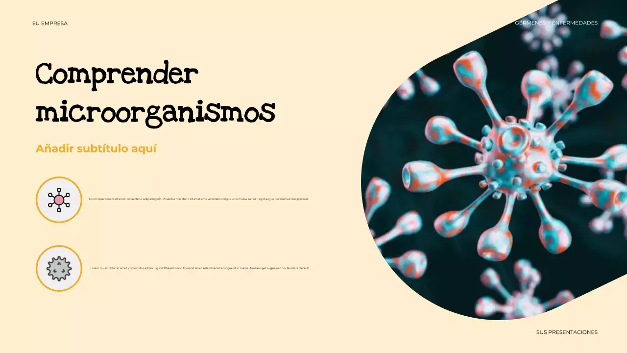 Presentación de salud sencilla en beige