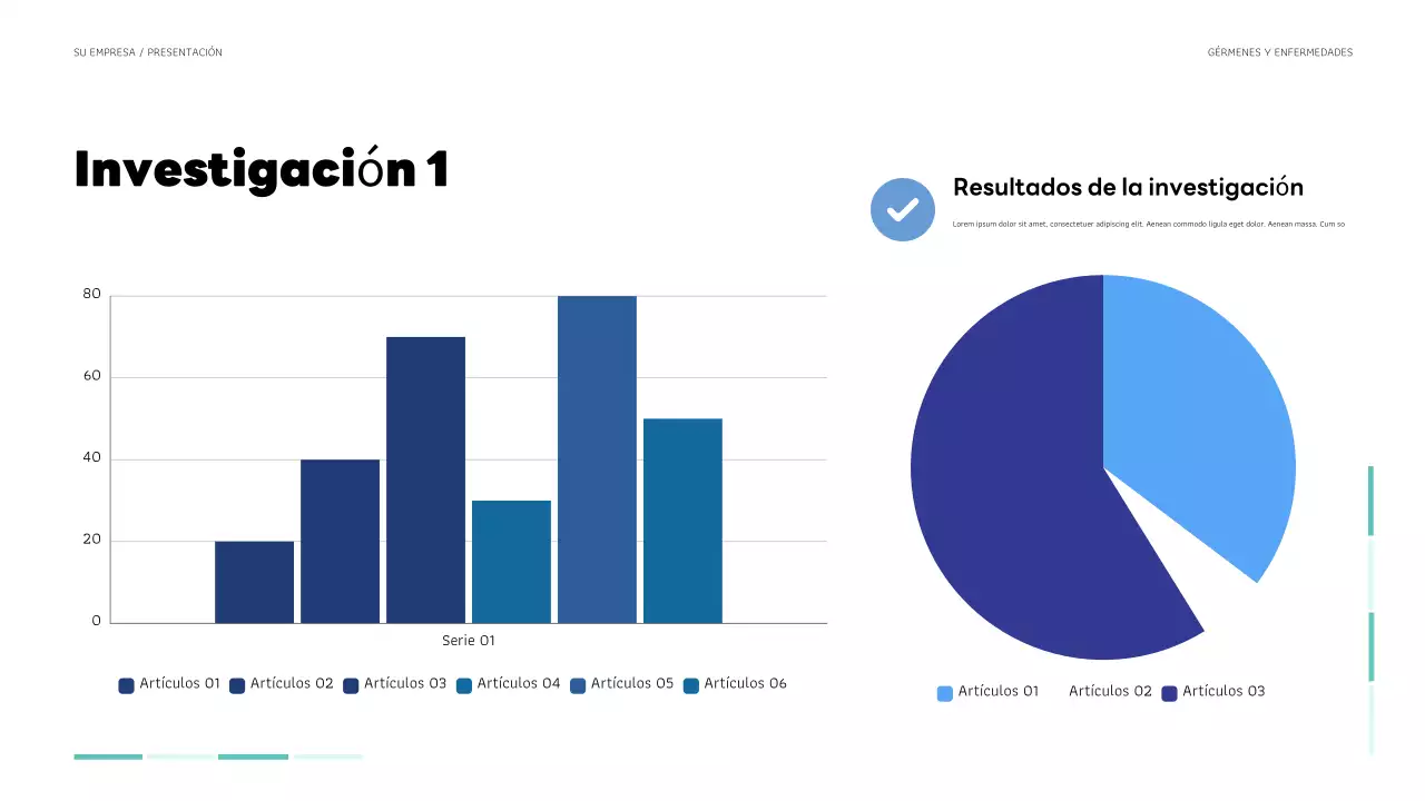 Presentación de salud moderna en verde azulado