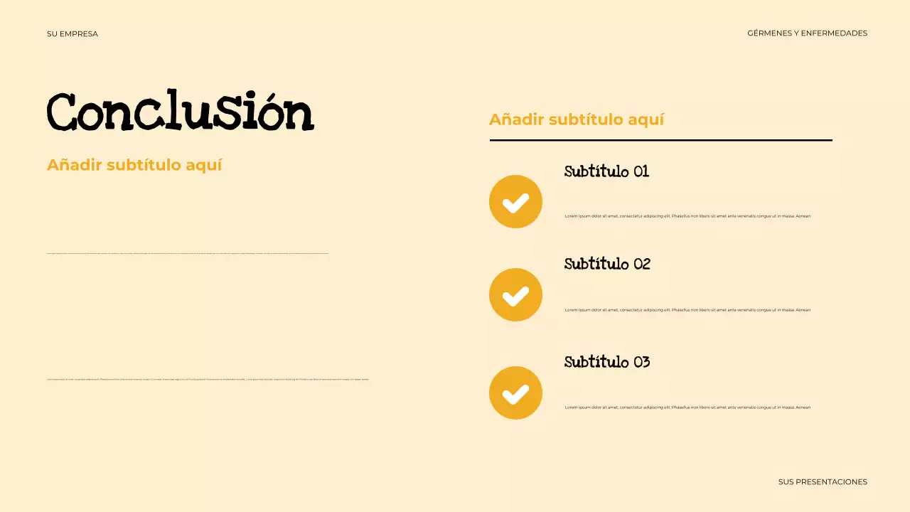 Presentación de salud sencilla en beige