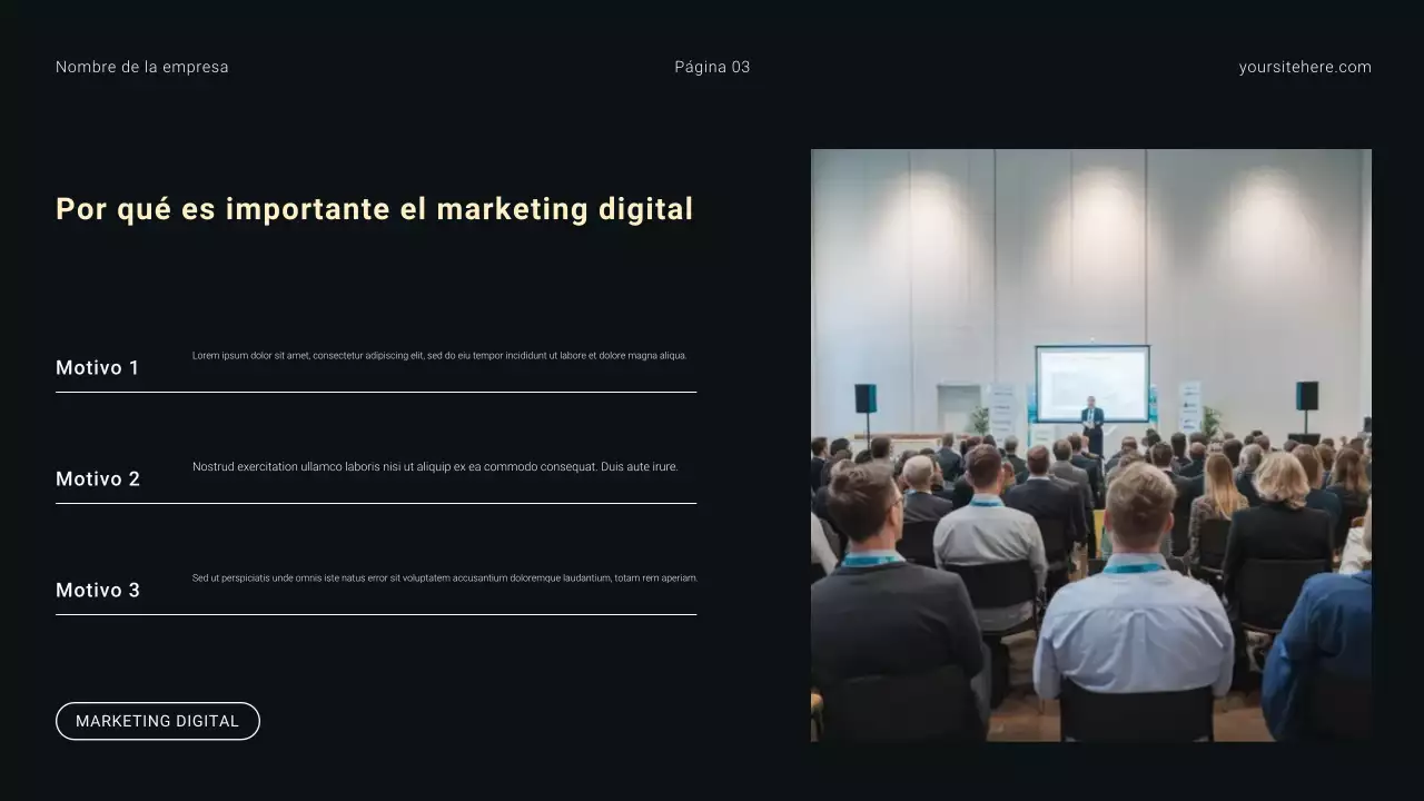 Agencia de Marketing Digital de Minimalismo Moderno en Blanco y Negro